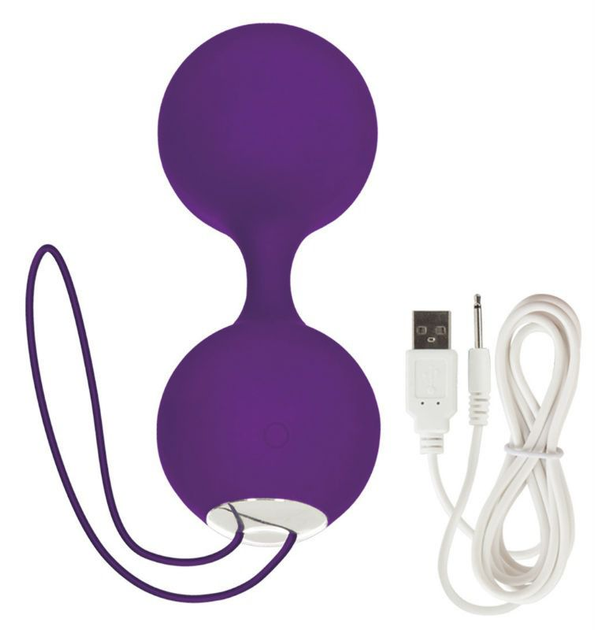 Вагінальні кульки з вібрацією Embrace Love Balls колір фіолетовий (14648017000000000) - зображення 2