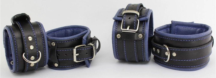Черно-синий комплект наручников и понож Scappa размер XXL (21676000013000000) - изображение 1