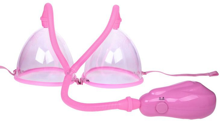 Вакуумная помпа для увеличения груди Pretty Love Breast Vibrating Massager, белая