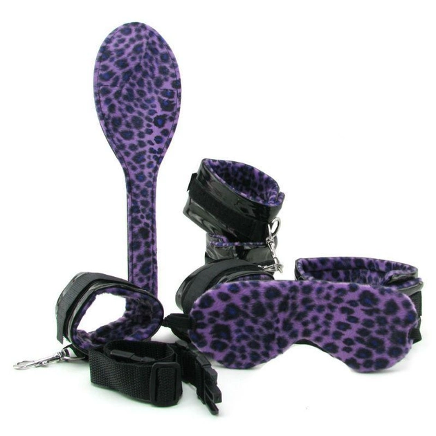 Комплект для фіксації і зв'язування Fetish Fantasy Series Purple Cheetah Bondage Kit (03685000000000000) - зображення 1