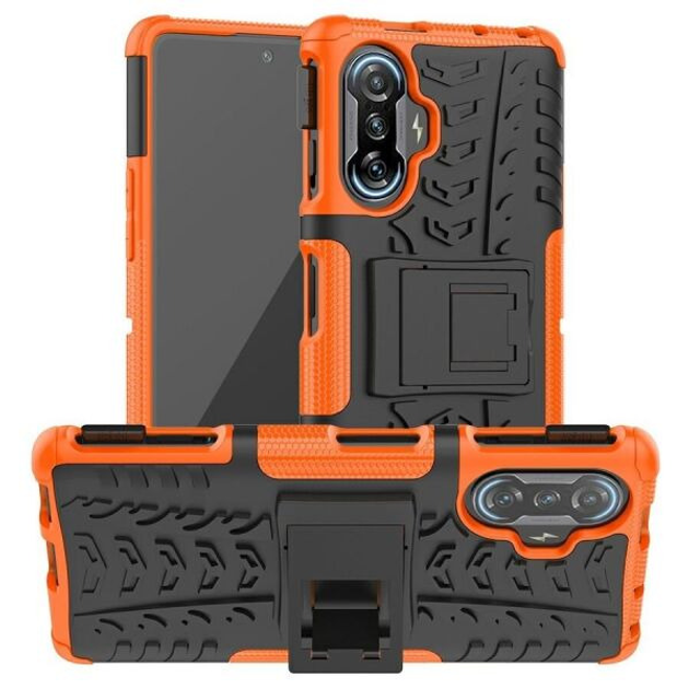 Защитный чехол Unicase Hybrid X для Xiaomi Redmi K40 Gaming Poco F3 Gt Black Orange фото 0486