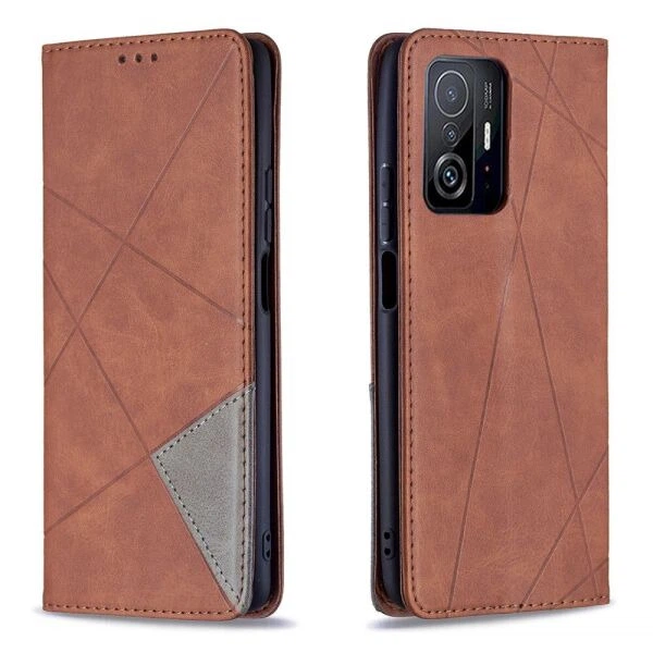 Чехол UniCase Geometric Pattern для Xiaomi Mi 11T / 11T Pro - Coffee - изображение 2