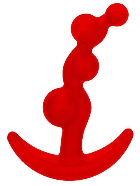 Анальный стимулятор Smiling Butt Plug 3,5 inch цвет красный (15371015000000000) - изображение 2