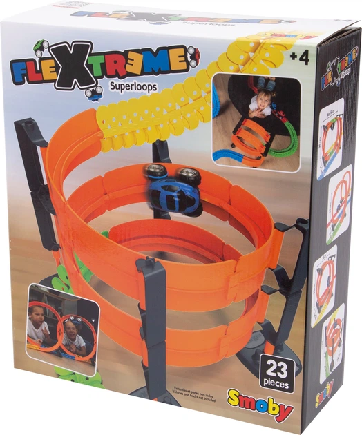 Zestaw elementów dodatkowych do toru Smoby Flexstream Double loop 23 elementy (7600180912) - obraz 7