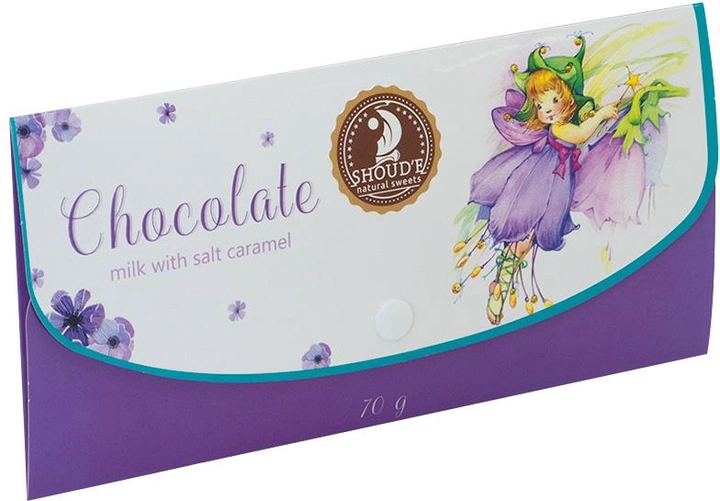 Шоколад SHOUD'E Клатч молочный с соленой карамелью 70 г (4820078238718) 