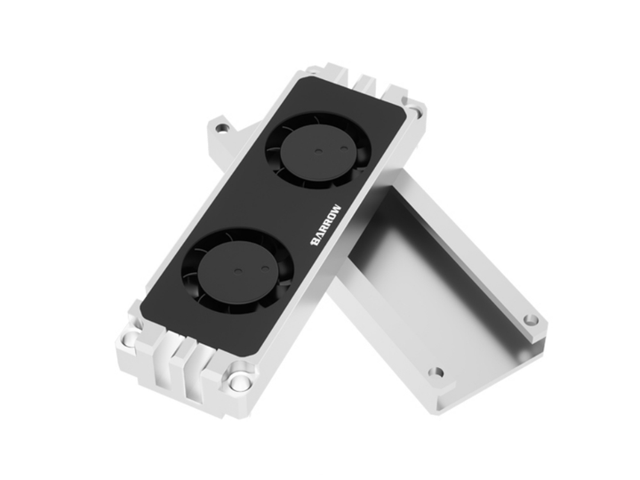 Радиатор охлаждения алюминиевый BauTech Для SSD M2 2280 с двумя вентиляторами Серебристый (1009-941-00) - изображение 4