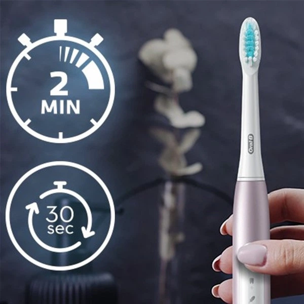 Zestaw szczoteczek elektrycznych Oral-B Pulsonic Slim Luxe 4900 Czarno-różowy - obraz 6