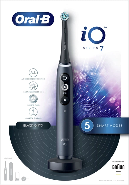 Електрична зубна щітка Oral-B iO Series 7 Чорна - зображення 3