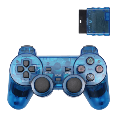 Геймпад Беспроводной RMC PlayStation 2 Clear Blue Совместимый с PlayStation 1 1.5m - Фото 1 Геймпад Беспроводной RMC PlayStation 2 Clear Blue Совместимый с PlayStation 1 1.5m - изображение 1