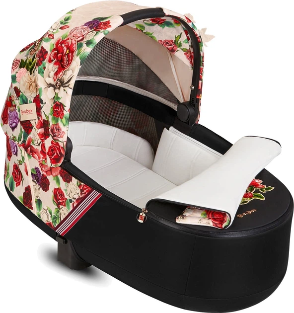 Универсальная коляска 2 в 1 Cybex Priam Fashion Edition Spring Blossom Light light beige шасси Rose Gold - изображение 9