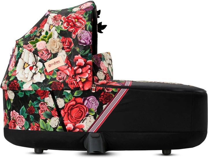 Универсальная коляска 2 в 1 Cybex Priam Fashion Edition Spring Blossom Dark black шасси Rose Gold - Фото 10 Универсальная коляска 2 в 1 Cybex Priam Fashion Edition Spring Blossom Dark black шасси Rose Gold - изображение 10