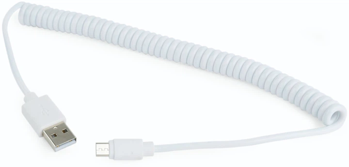 Кабель спіральный Cablexpert USB - MicroUSB 1.8 м White (CC-mUSB2C-AMBM-6-W) - зображення 4