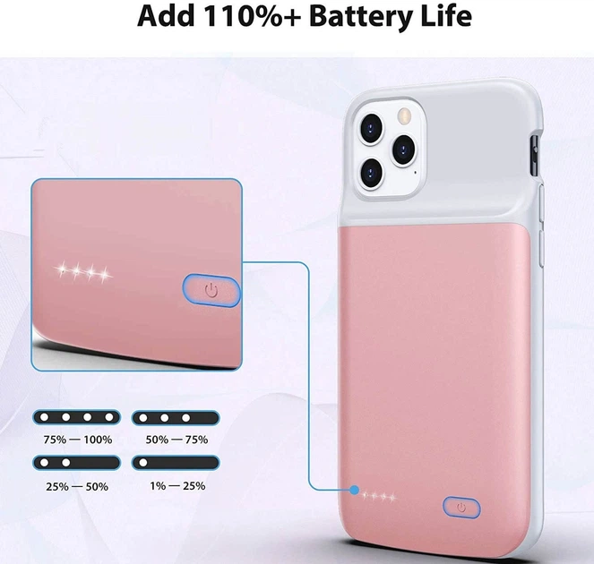 Чехол powerbank iBattery для iPhone 11 Pro Max 6500 mAh rose - Фото 3 Чехол powerbank iBattery для iPhone 11 Pro Max 6500 mAh rose - изображение 3