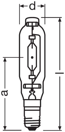 Лампа металогалогенна 1000W 130V 85000lm 7250K E40 345x76mm трубчата [4008321527035] OSRAM POWERSTAR HQI-T - зображення 3