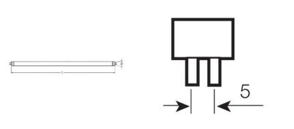Лампа трубка люмінесцентна 49W 195V 4800lm 4000K G5 DIM 1463.2x16mm [4050300796710] OSRAM LUMILUX HO - зображення 3