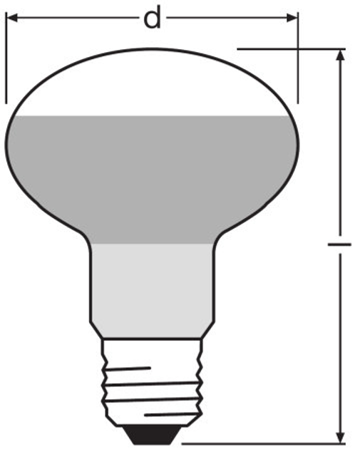 Лампа розжарювання R80 75W E27 Concentra SP FB Osram (4052899182356 ...