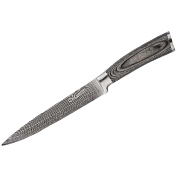 Ніж кухарський з нержавіючої сталі Maestro Damascus Steel 17.5см - зображення 2