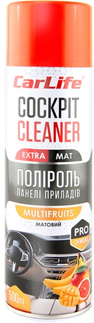 Очищувач-поліроль пластика Carlife COCKPIT CLEANER EXTRA MAT MULTIFRUITS