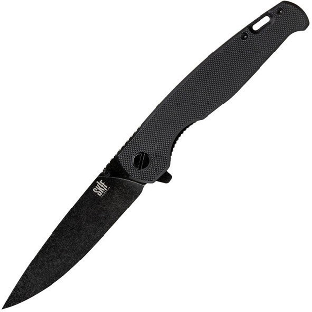 Нож складной SKIF Sting BSW (длина: 215мм, лезвие: 95мм, черное), черный - изображение 1