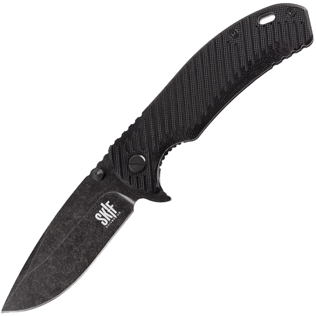 Нож складной SKIF Sturdy II BSW (длина: 223мм, лезвие: 96мм, черное), черный - изображение 1