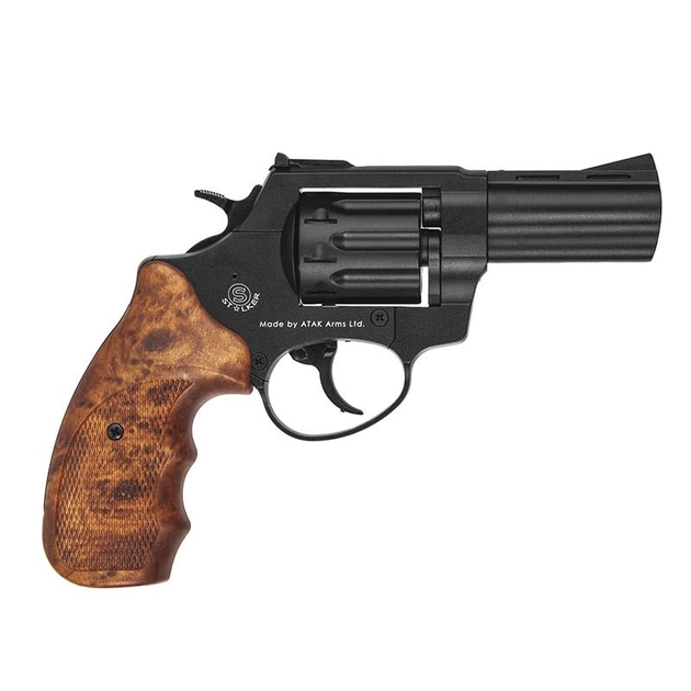 Револьвер под патрон Флобера Stalker (3", 4.0мм), черный-коричневый - изображение 2