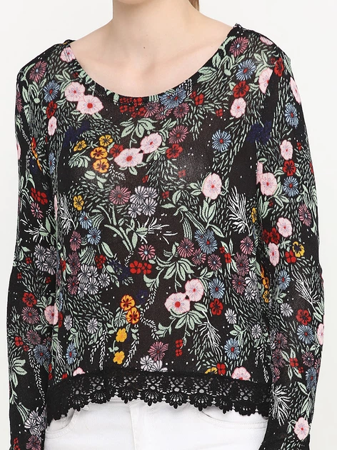 Жіночий лонгслів жіночий H&M 0371136_02 XS Чорний (KAY2000000677545) - зображення 2