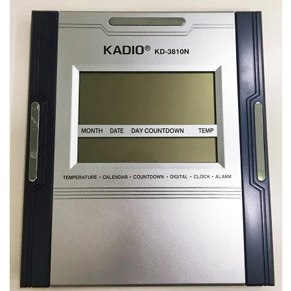 Цифровые электронные часы с будильником 26х23см Kadio Silver KD-3810N - изображение 8