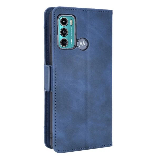 Чехол-книжка с кармашками Deexe Wallet Stand для Motorola Moto G60 - Blue - изображение 4