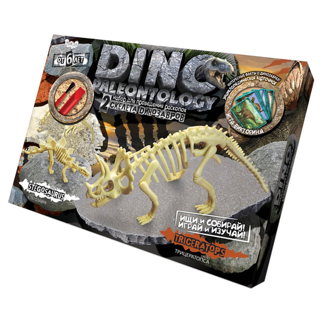 Набір для проведення розкопок Danko Toys Dino Paleontology Трицератопс (рус) DP-01-02 - зображення 3