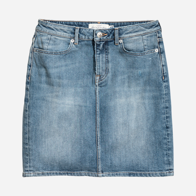 Акція на Спідниця джинсова міні літня пряма жіноча H&M XAZ080595ONEO 40 Синя від Rozetka