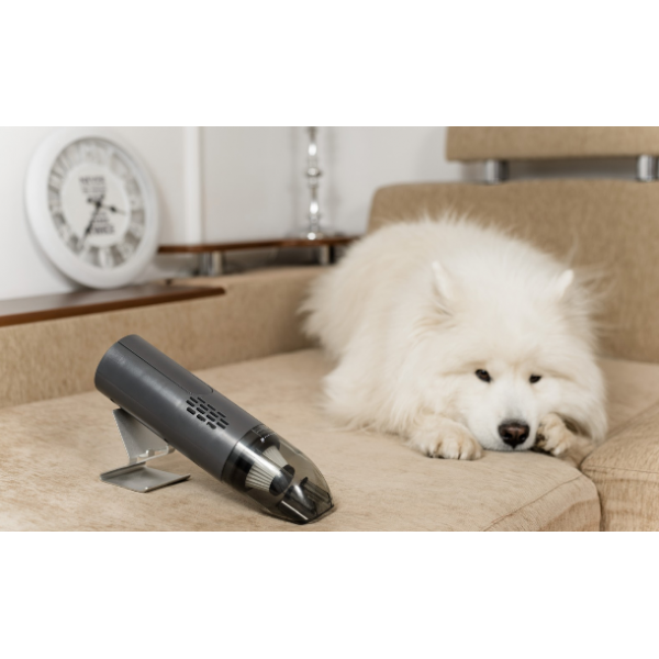 Автомобильный пылесос Grikey Mini, ручной портативный Х03 Car Vacuum Cleaner 2500mAh, 75W, USB из ABS пластика серый - изображение 2