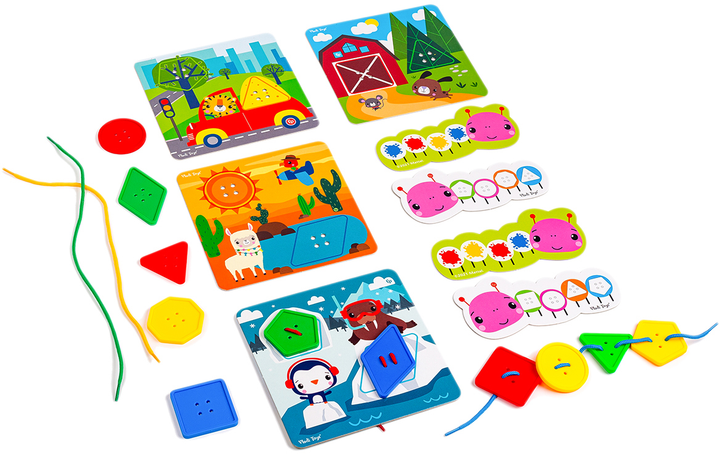 Игра-шнуровка Vladi Toys Fisher Price Maxi-пуговицы (VT2905-22) (4820234761937) - изображение 2