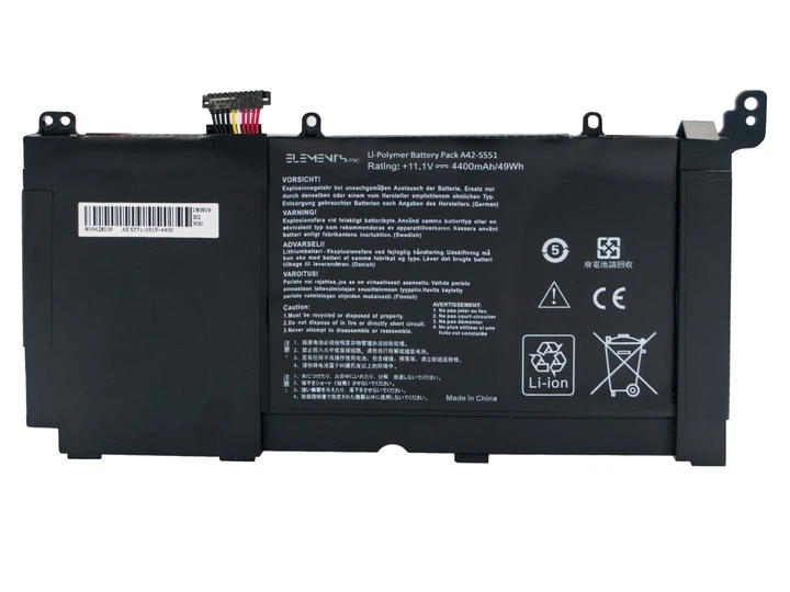 Батарея Elements PRO для Asus S551 S551L S551LA S551LB 11.1V 4400Ah (S551-3S1P-4400) - Фото 1 Батарея Elements PRO для Asus S551 S551L S551LA S551LB 11.1V 4400Ah (S551-3S1P-4400) - изображение 1