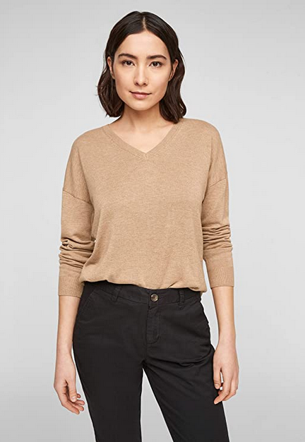 Пуловер s.Oliver Pullover 38 Бежевый 120.11.899.17.170.2058377-83W0 - изображение 2