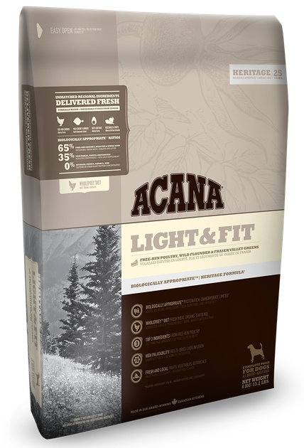 Сухий корм Acana (Акана) Heritage Light & Fit для собак з надмірною вагою курча та індичка 0.34 кг - Фото 1 Сухий корм Acana (Акана) Heritage Light & Fit для собак з надмірною вагою курча та індичка 0.34 кг - зображення 1