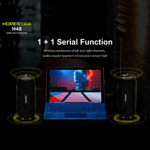 Портативная колонка Bluetooth с подсветкой HOPESTAR H48 Черный беспроводная акустика блютуз - Фото 9 Портативная колонка Bluetooth с подсветкой HOPESTAR H48 Черный беспроводная акустика блютуз - изображение 9