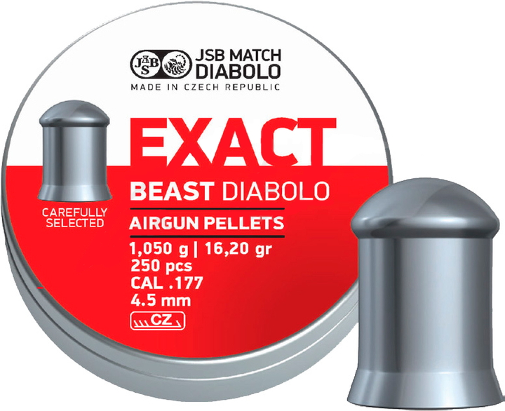 Кулі пневм JSB Diabolo Exact Beast, 4,52 мм , 1,05 гр. (200 шт/уп) - зображення 1