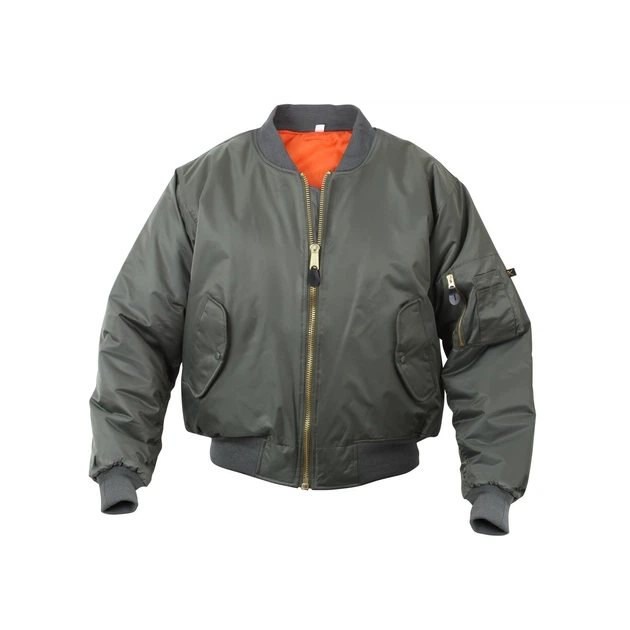 Куртка бомбер Rothco MA1 Flight Jacket L оливковая - Фото 1 Куртка бомбер Rothco MA1 Flight Jacket L оливковая - изображение 1