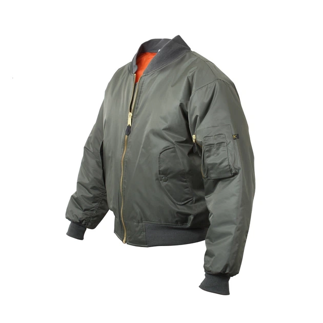 Куртка бомбер Rothco MA1 Flight Jacket L оливковая - Фото 2 Куртка бомбер Rothco MA1 Flight Jacket L оливковая - изображение 2