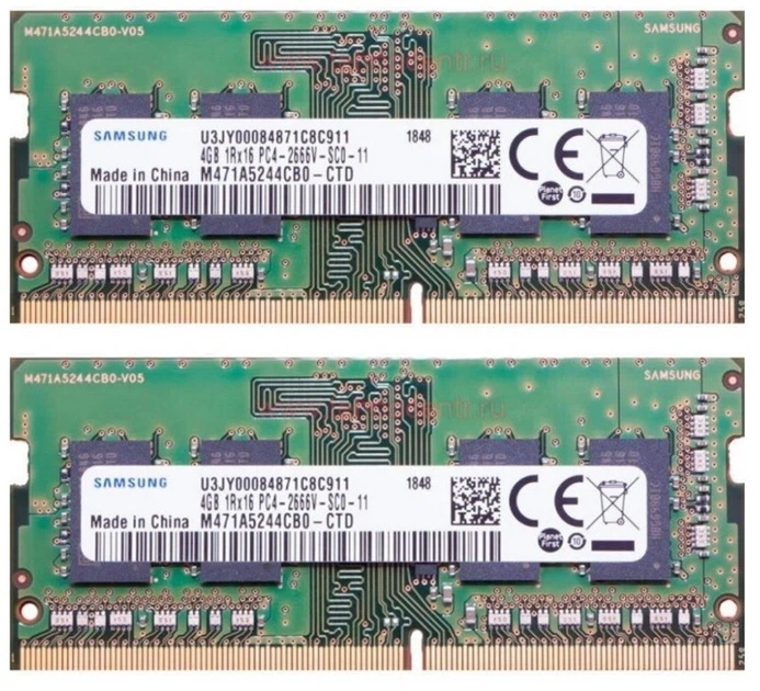Оперативная память Samsung SODIMM DDR4 8Gb (2*4Gb) 2666MHz PC4