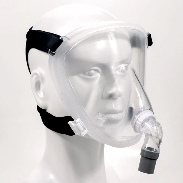 Сипап маска полнолицевая - на все лицо - для СИПАП терапии - ИВЛ - неинвазивная вентиляция легких- L размер - изображение 1