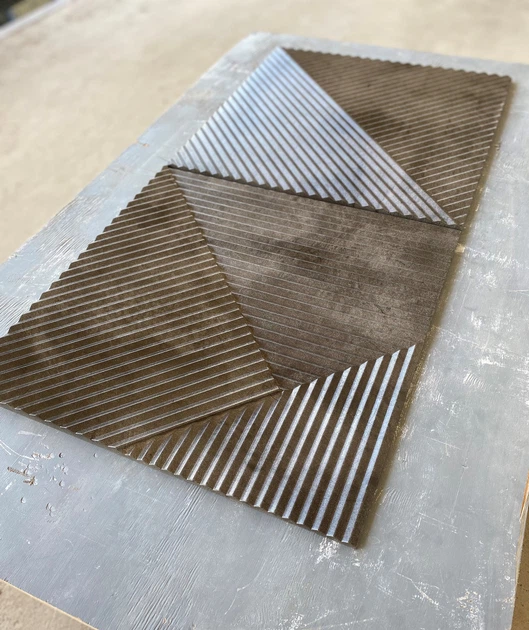 Гіпсова 3D панель Hatch з ламінованим покриттям під бетон DecoWalls - зображення 2