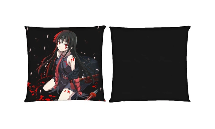 Подушка Akame Ga Kill квадратна двостороння стандарт 35 х 35 см - MyTee - Фото 1 Подушка Akame Ga Kill квадратна двостороння стандарт 35 х 35 см - MyTee - зображення 1