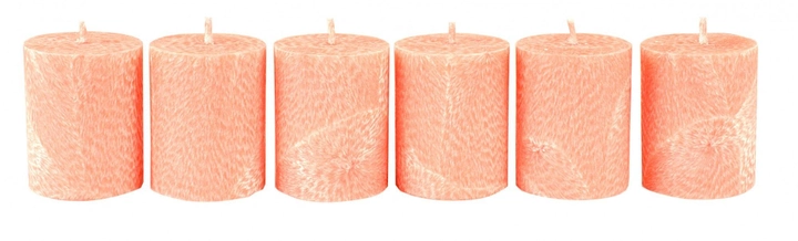 Набор свечей из пальмового воска CandlesBio Palm wax 5,5х7 см 6 штук Коралловый (WP 12 - 55/70) - изображение 1