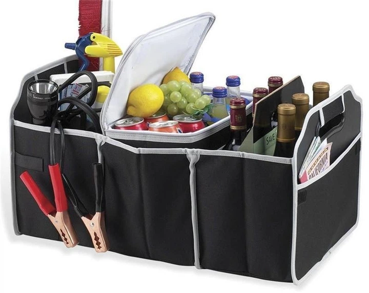 Автомобильный органайзер в багажник Car Boot Organizer складной 3 секции Черный (878145) - изображение 3