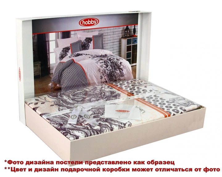 КПБ HOBBY Poplin Eldora бірюзовий 160*220/1*50*70 - изображение 3
