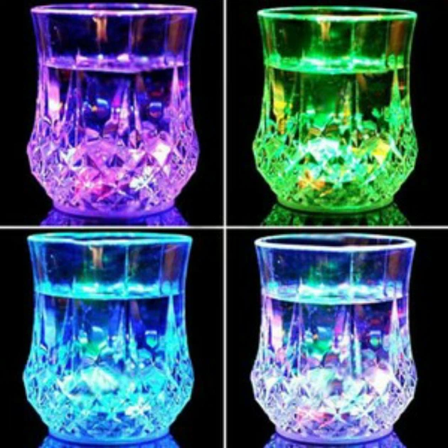 Стакан, диско стакан с подсветкой светящийся SUNROZ Inductive RainBow Color Cup LED в упаковке - Фото 3 Стакан, диско стакан с подсветкой светящийся SUNROZ Inductive RainBow Color Cup LED в упаковке - изображение 3