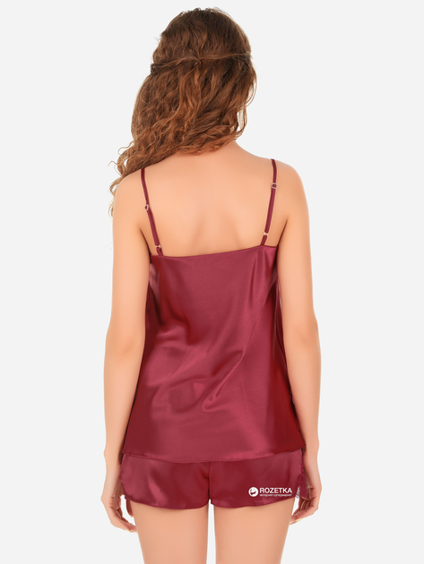 Пижама (майка + шорты) женская атласная Martelle Lingerie M-302 атлас 40 (L) Вишневая (MAR302014A) 