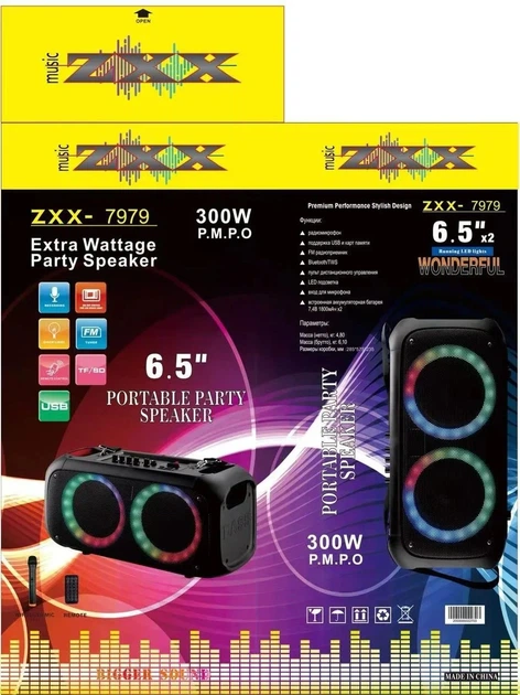 Портативная акустика с микрофоном ZXX-7979 – фото, отзывы