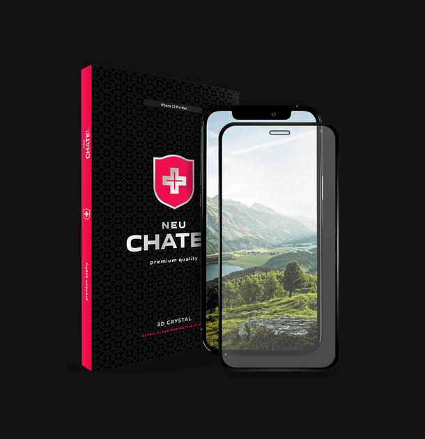 NEU Chatel Full 3D защитное стекло для iPhone 13 Pro Max (Швейцария) Black - Фото 1 NEU Chatel Full 3D защитное стекло для iPhone 13 Pro Max (Швейцария) Black - зображення 1